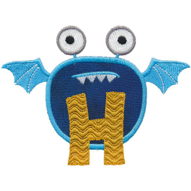 Monster Monogram Applique H