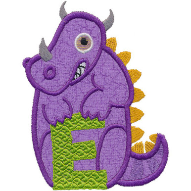 Monster Monogram Applique E