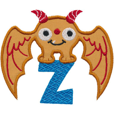Monster Monogram Applique Z