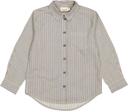 MarMar - Tommy Cotton Poplin, skjorta - ocean stripes