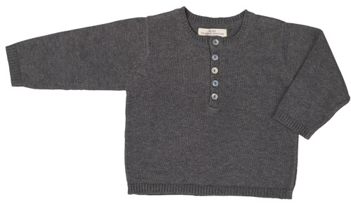 Baby henley sweater grey melange myBLISS & co