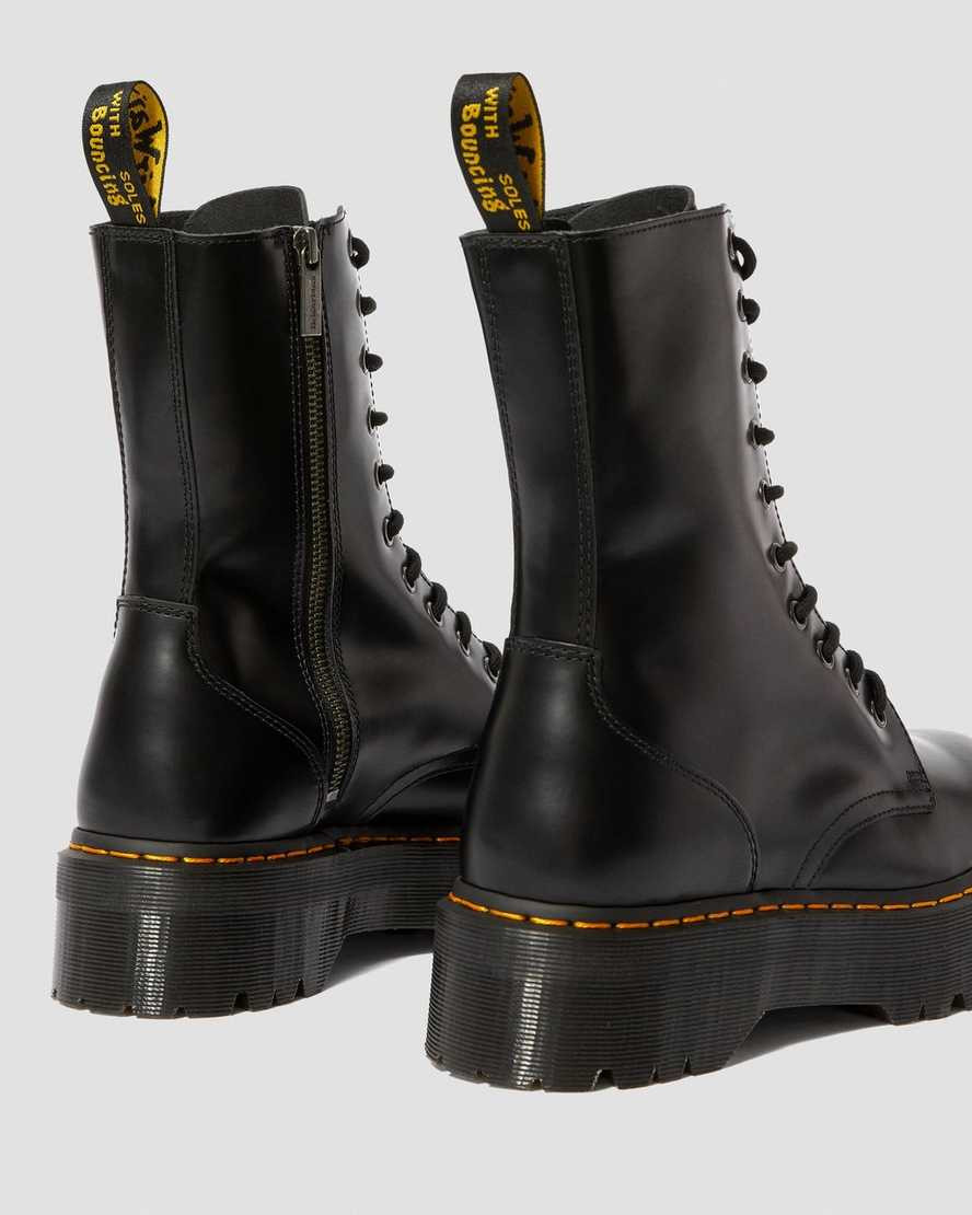 Polished Smooth Bottes Jadon Hi Plateformes En Cuir Martens Jadon