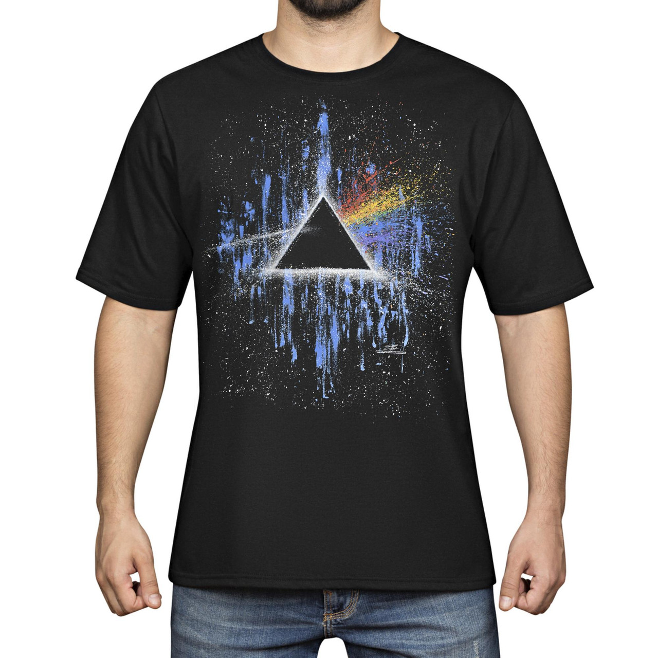 Pink Floyd Dark Side Splattered T-Shirt - Zone Rock