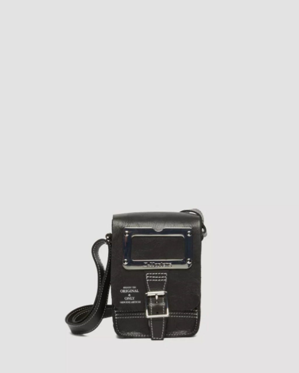 Dr Martens★LEATHER VERTICAL CROSSBODY BAG★BLACK Dr. Martens Black Overdrive Leather Vertical Crossbody Bag