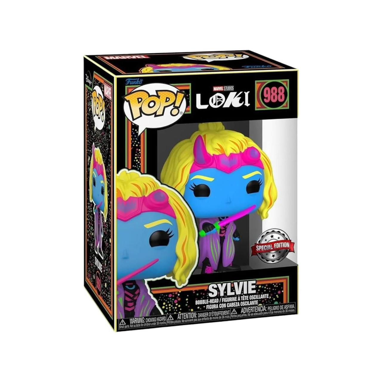 Sylvie 988 Marvel Loki Special Edition Blacklight Funko Pop! Bobble-Head -  Zone Rock