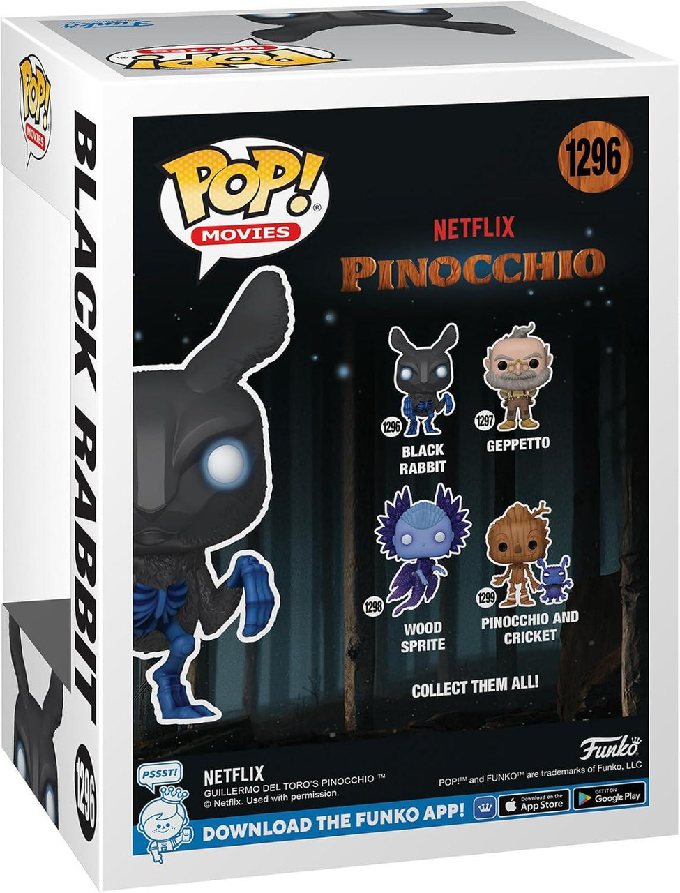 Black Rabbit 1296 Netflix Pinocchio Funko Pop! Movies Vinyl Figure