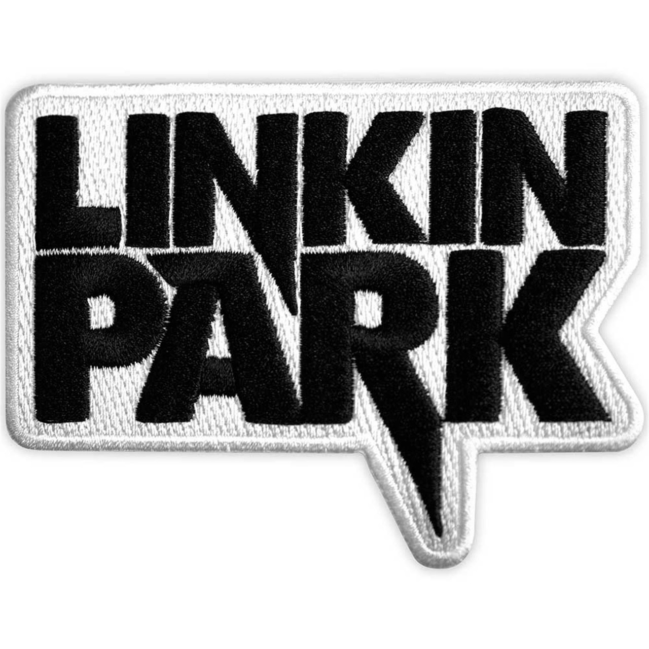 Linkin Park Black & White Logo Cut Out Standard Patch - Zone Rock