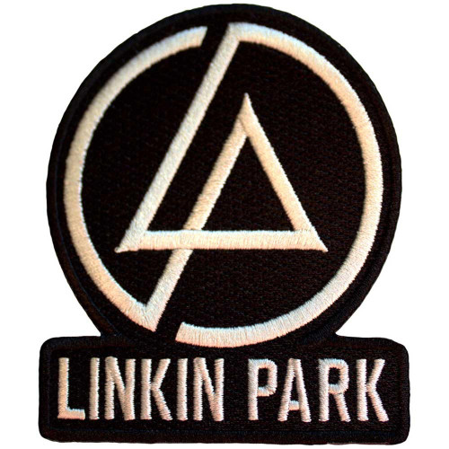 Linkin Park Black Concentric Text Logo Cut Out Standard Patch