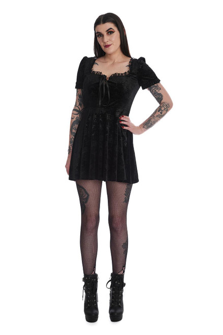 Banned Chandelier Babydoll Black Dress