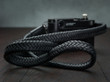 The 47 inch hand black braided leather Matador Noir camera neck strap