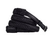 Black Leather Braided Camera Strap for slotted mounts