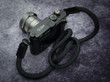 Black Rope Camera Strap for Leica, Fuji, Sony, and Nikon Cameras