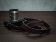 Vi Vante "Classic Tread" Black Leather Camera Strap w/ Red Quilting