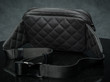 Quilted Leather Fanny Pack Belt Cross Carry Bag Lambskin