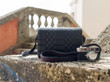 Reptile Quilted Leather Camera Bag with Hounds tooth Interior Dual weather Flap system vizcaya