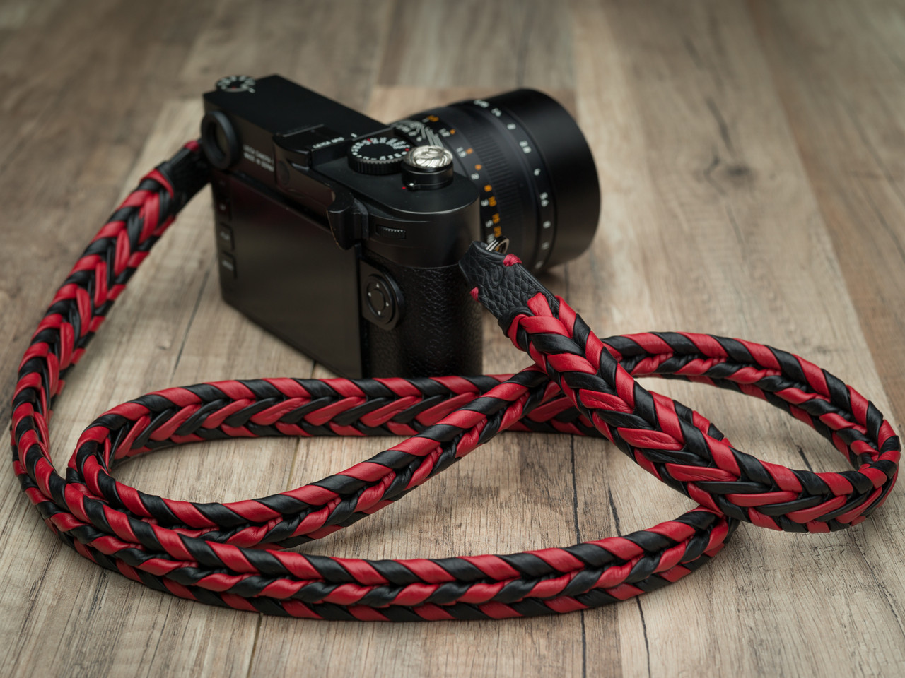 Vi Vante Luxury Sheetline Rope Camera Strap with Napa Leather Ends and  electroplated mounting Rings