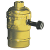 Leviton 7090-PG - 2-Circuit Removable Turn Knob Medium Base Complete Aluminum Shell Lampholder