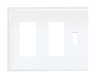 Leviton 80731-W - 3-Gang 1-Toggle 2-Decora/GFCI Device Combination Wallplate