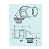 Appleton STNM9050 - 1/2" Liquidtight STNM Type A Flexible Nonmetallic Conduit Connector (90)