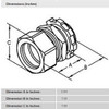 Bridgeport 252-DC2 - 1" EMT Compression Connector