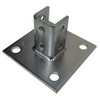 MORRIS 17454 Post Base Single Channel 4 Hole Square for 1-5/8" Strut