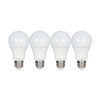 Satco 9.5 Watt A19 120 Volt E26 Medium Screw Base Frosted 5000K Natural Light 800 Lumens (4-Pack)