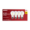 Satco S12462 8 Watt A19 LED; Clear; 2700K; Medium Base; 120 Volt; 4-Pack