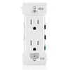 Leviton E5325-W Lever Edge 15 Amp / 20 Amp Feed-Through Tamper-Resistant Duplex Outlet, White