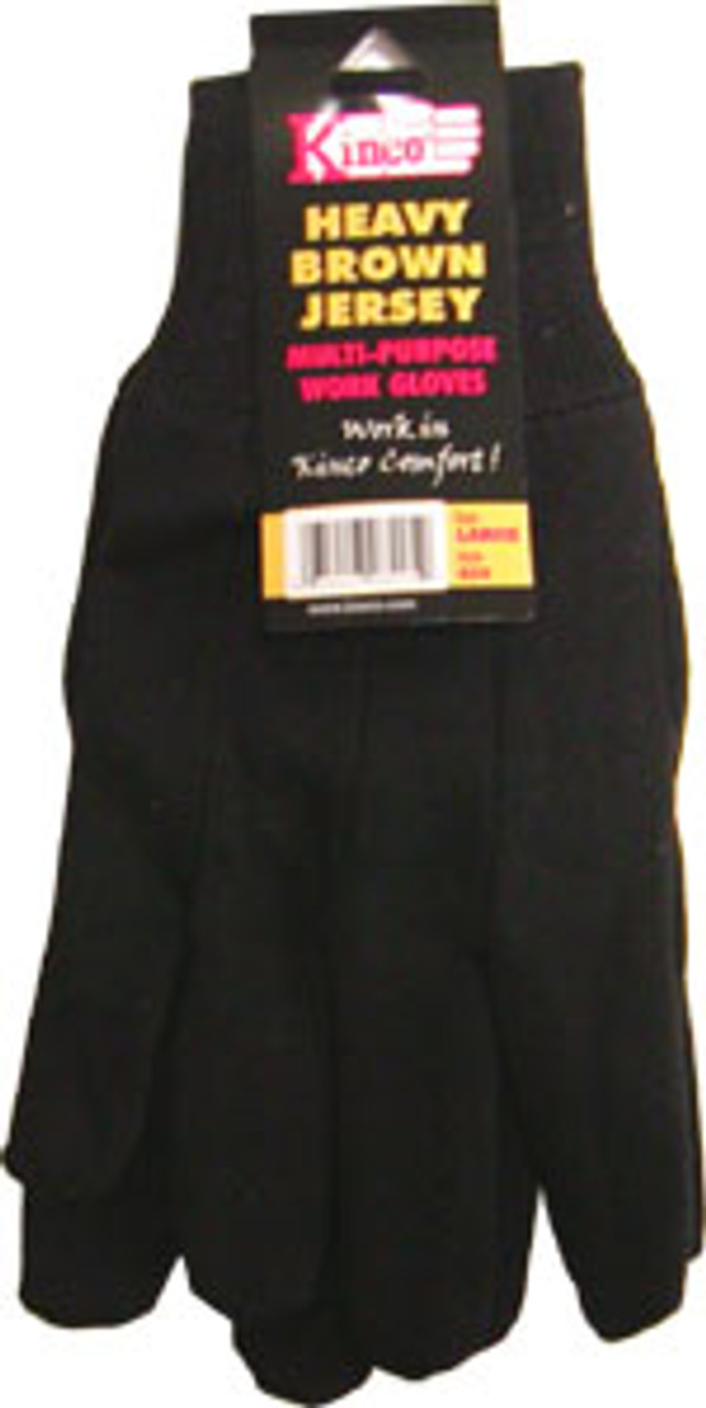 Kinco 820 - Heavy Brown Jersey Multi-Purpose Work Gloves