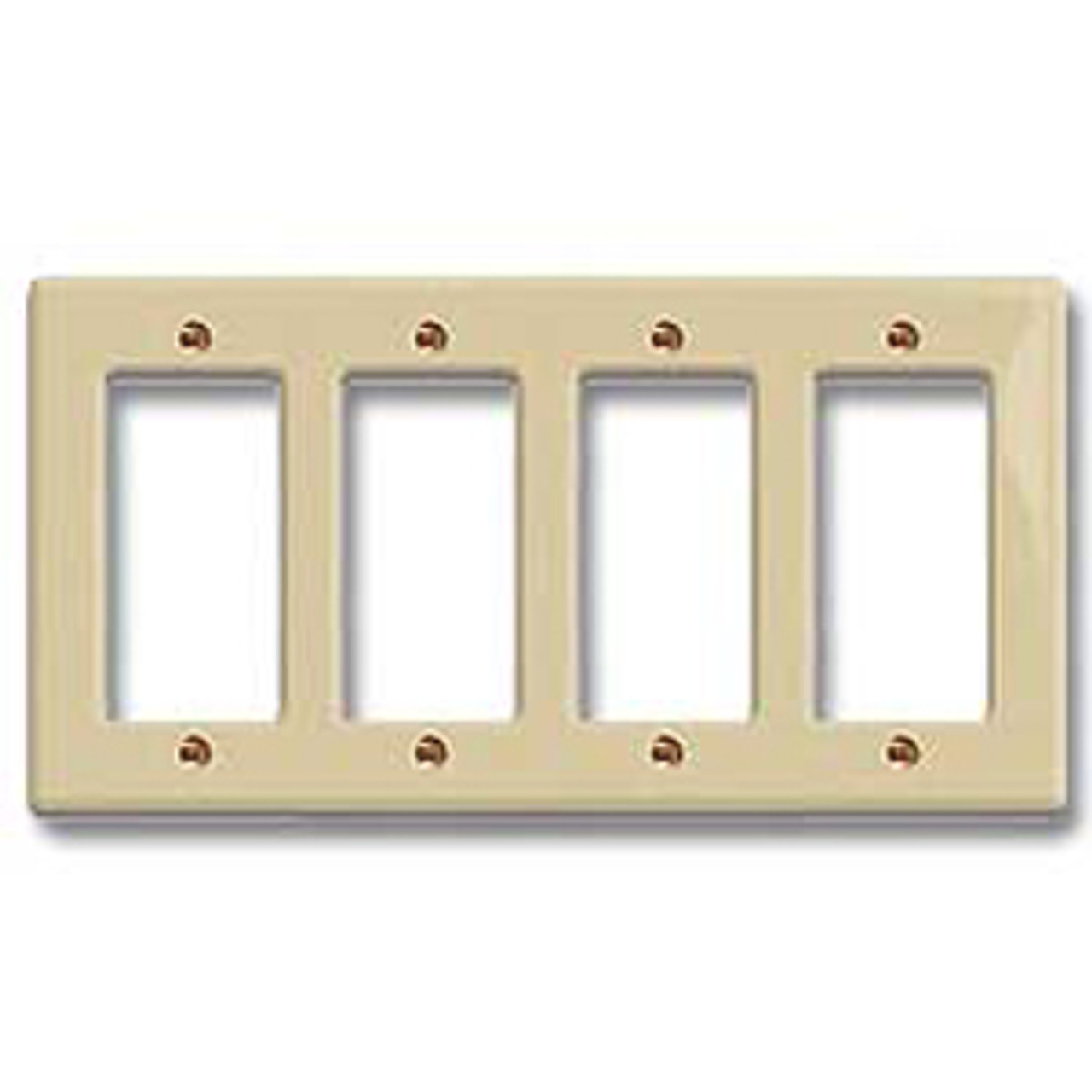 Leviton 80412-N - 4-Gang Decora/GFCI Device Wallplate