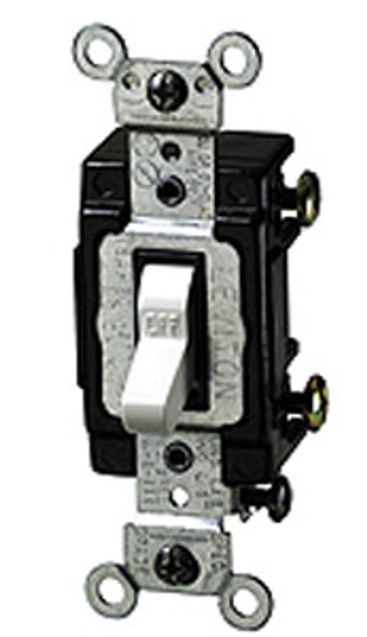 Leviton 5501-LH - 15A, 120V Toggle Lighted Handle-Illuminated OFF Single-Pole AC Quiet Switch