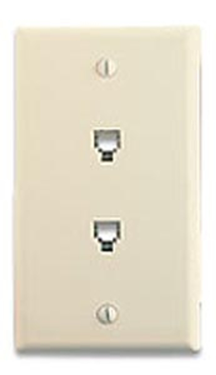 Leviton 40244 - Type 625B3 Telephone Standard Wallplate Flush Mount Jack