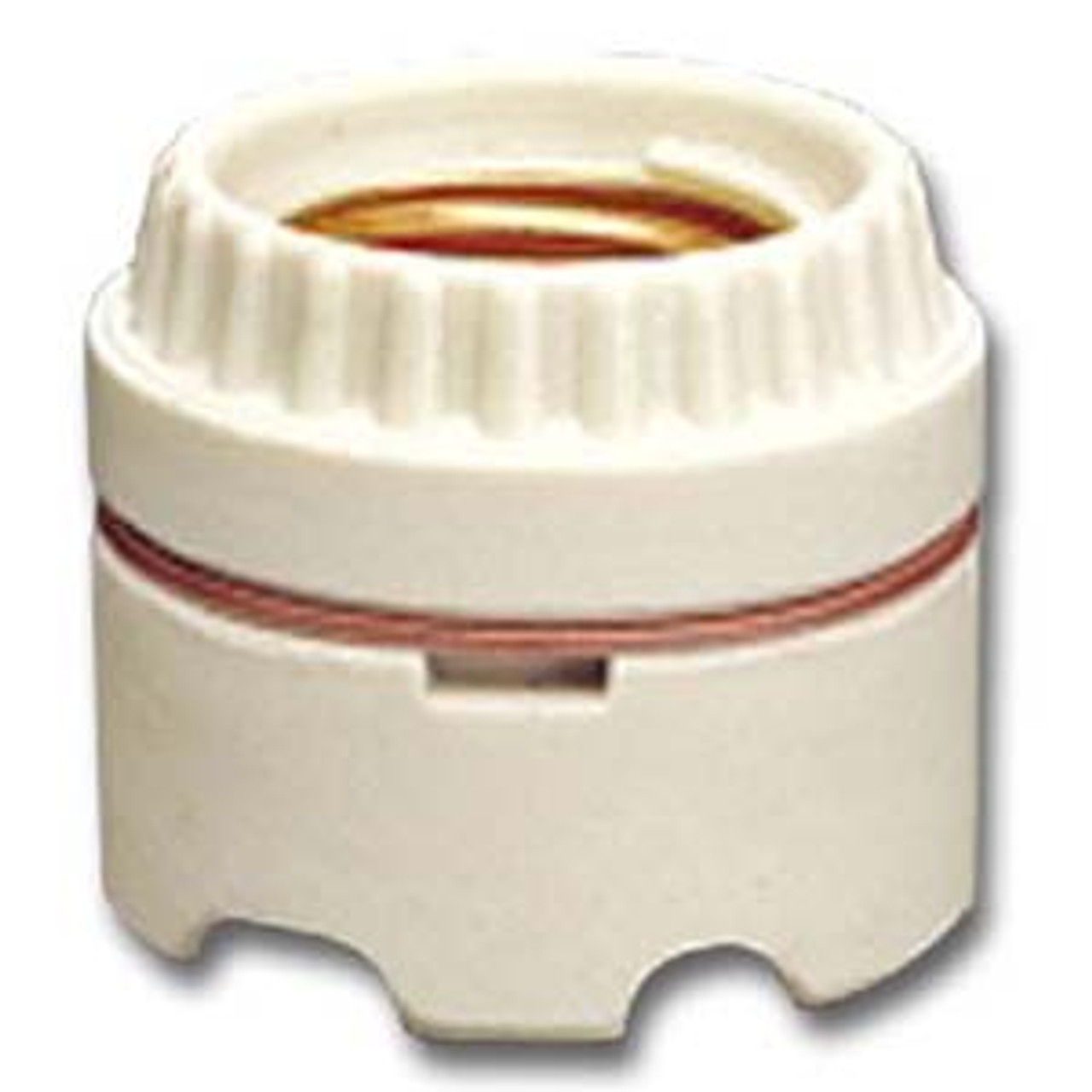 Leviton 9350 - 2-Piece Medium Base Keyless Porcelain Ring-Type Lampholder