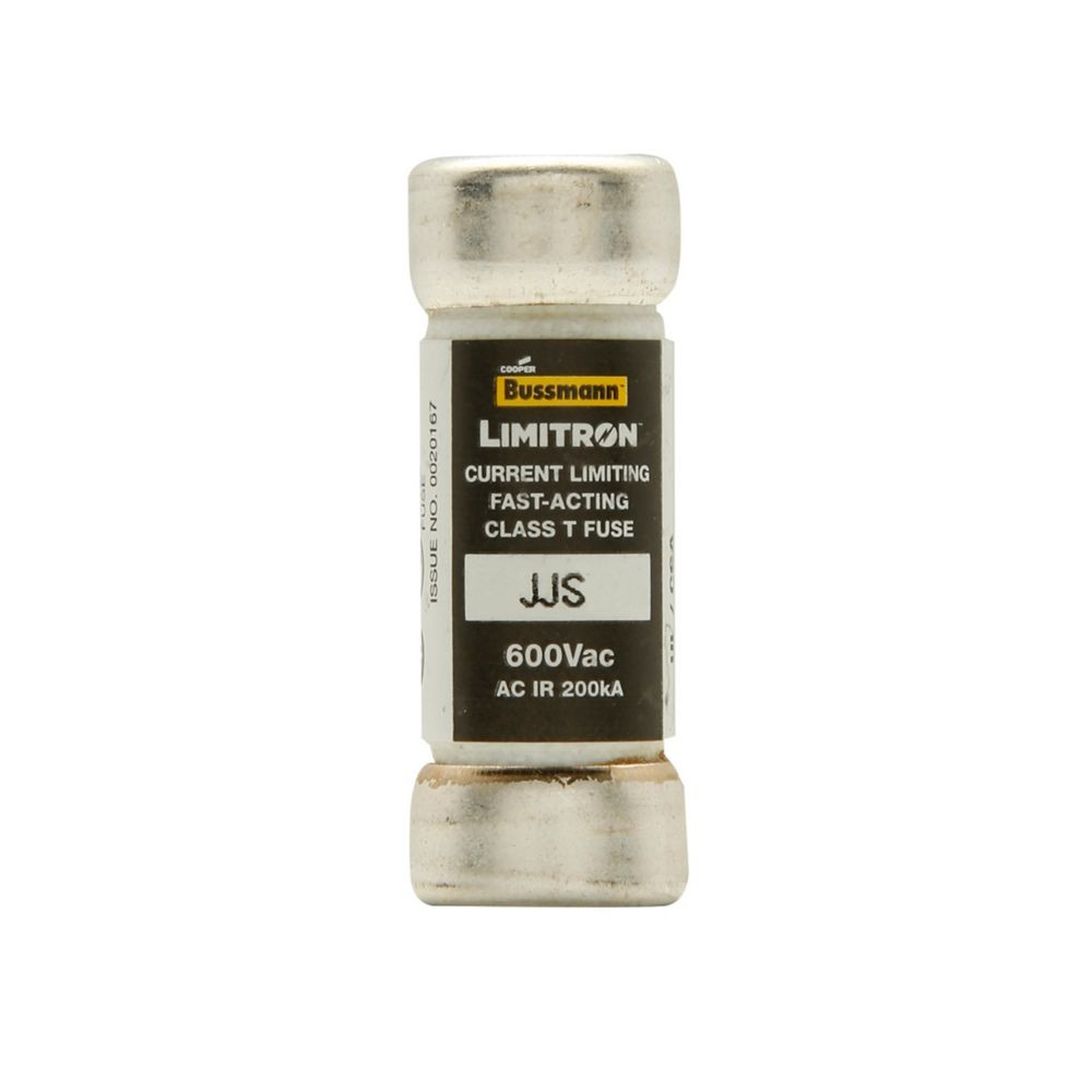 Eaton Bussmann series JJS fuse, Current-limiting, Small footprint, VFD line protection, 30 A, Class T, Non-indicating, Ferrule end x ferrule end, 200 kAIC at 600 V, Standard, 10, 600 V 