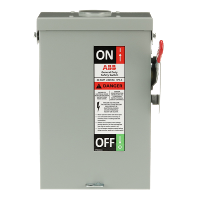 GE TG3221R - 30 Amp NEMA Type 3R General Duty Safety Switch