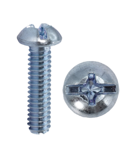 Minerallac 1/4-20x1/2 RH - Round Head Machine Screw -  100/jar