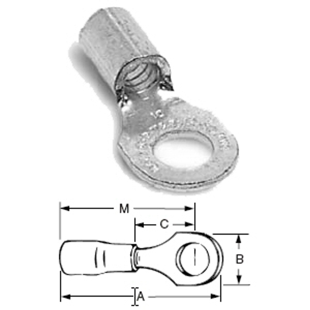 T&B (B14-10) Non-Insulated Ring Terminal