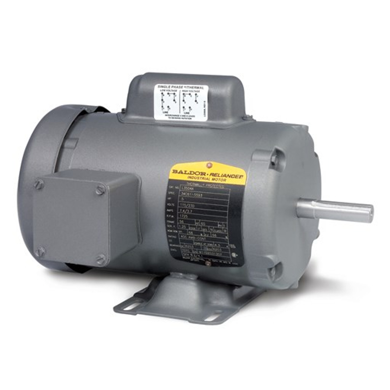 Baldor Single Phase Enclosed Motors L3504A - 1/2HP