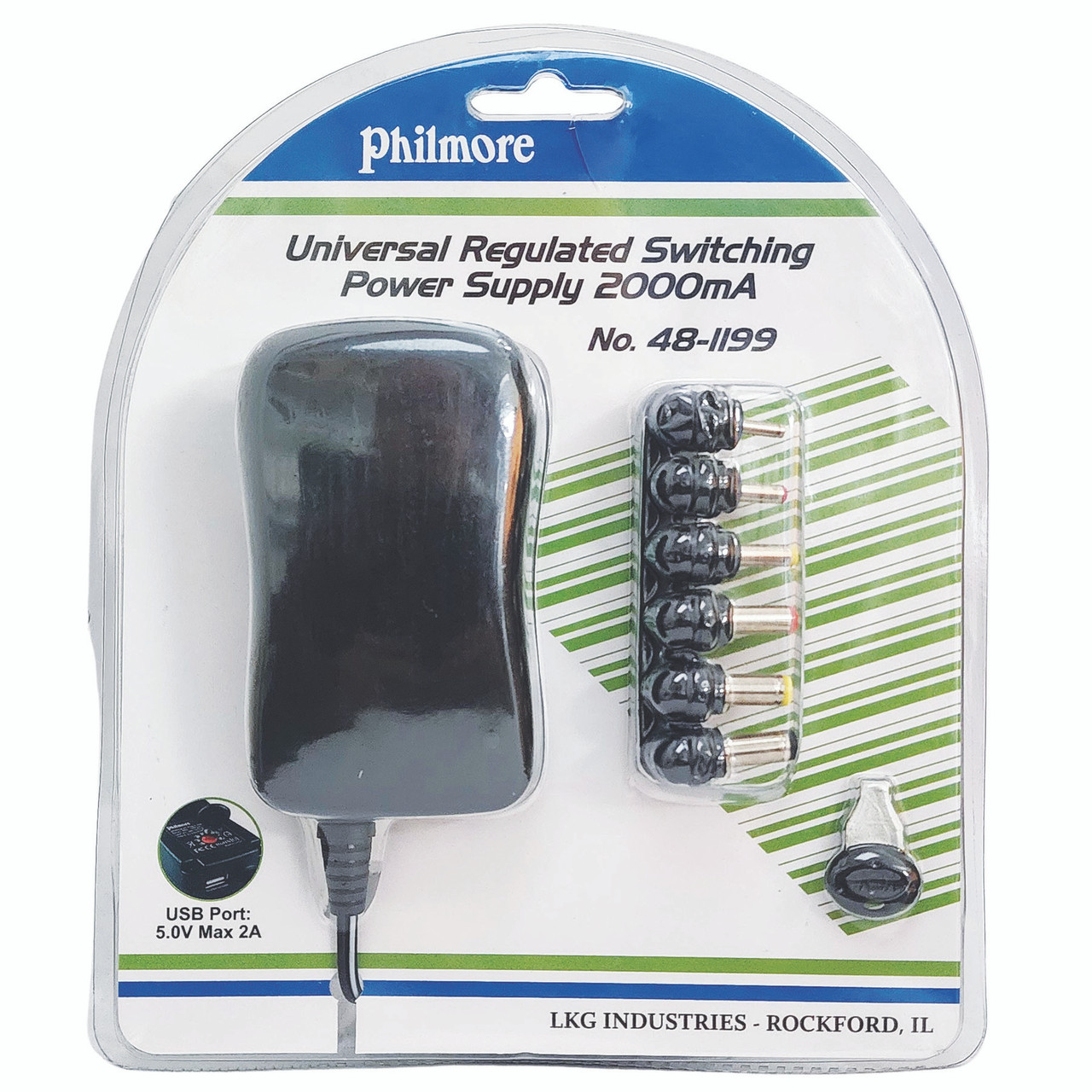 Philmore 48-1199 - Universal Regulated Switching Power Supply 2000mA,