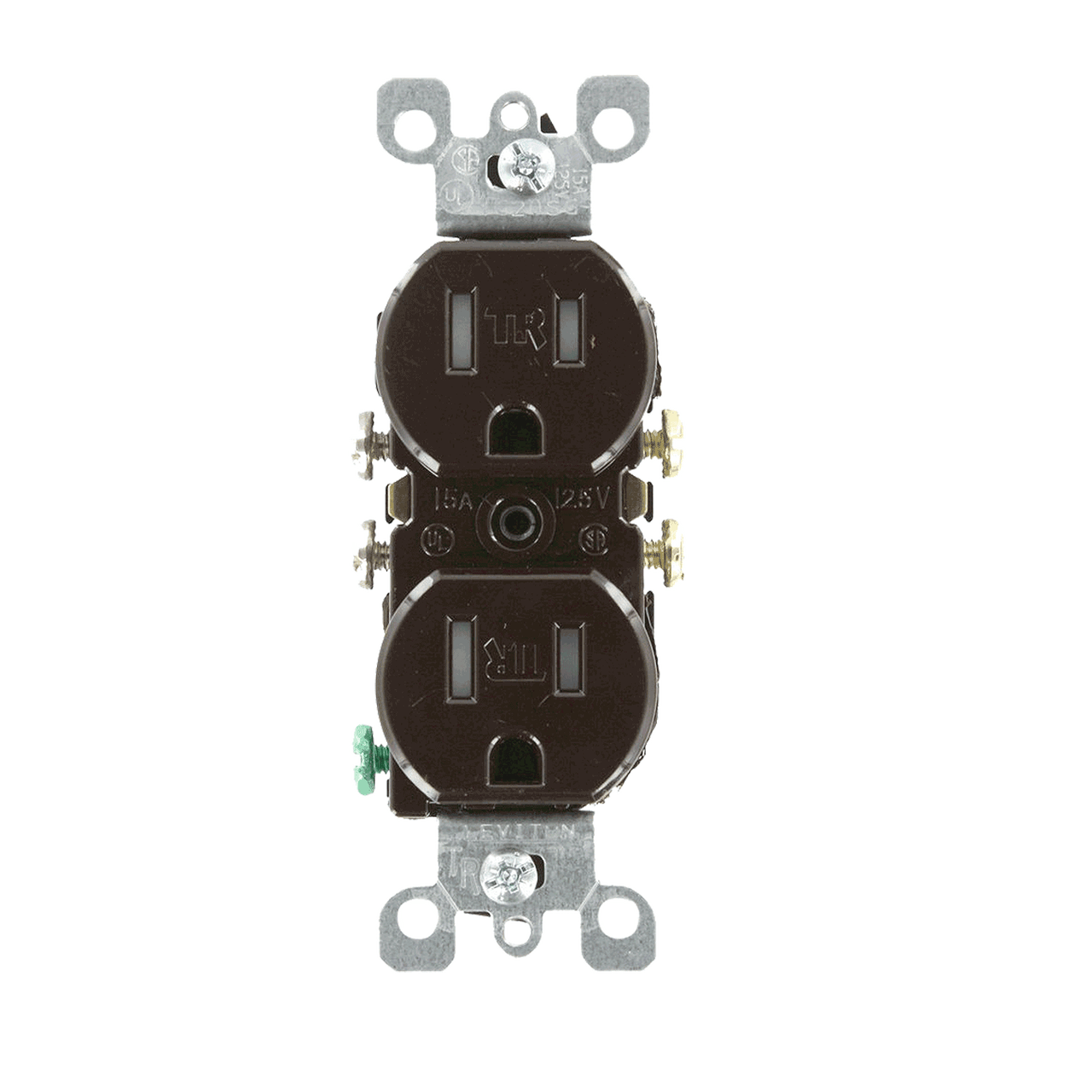 Leviton T5320-B - 15A Tamper Resistant Duplex Receptacle 5-15R 125V