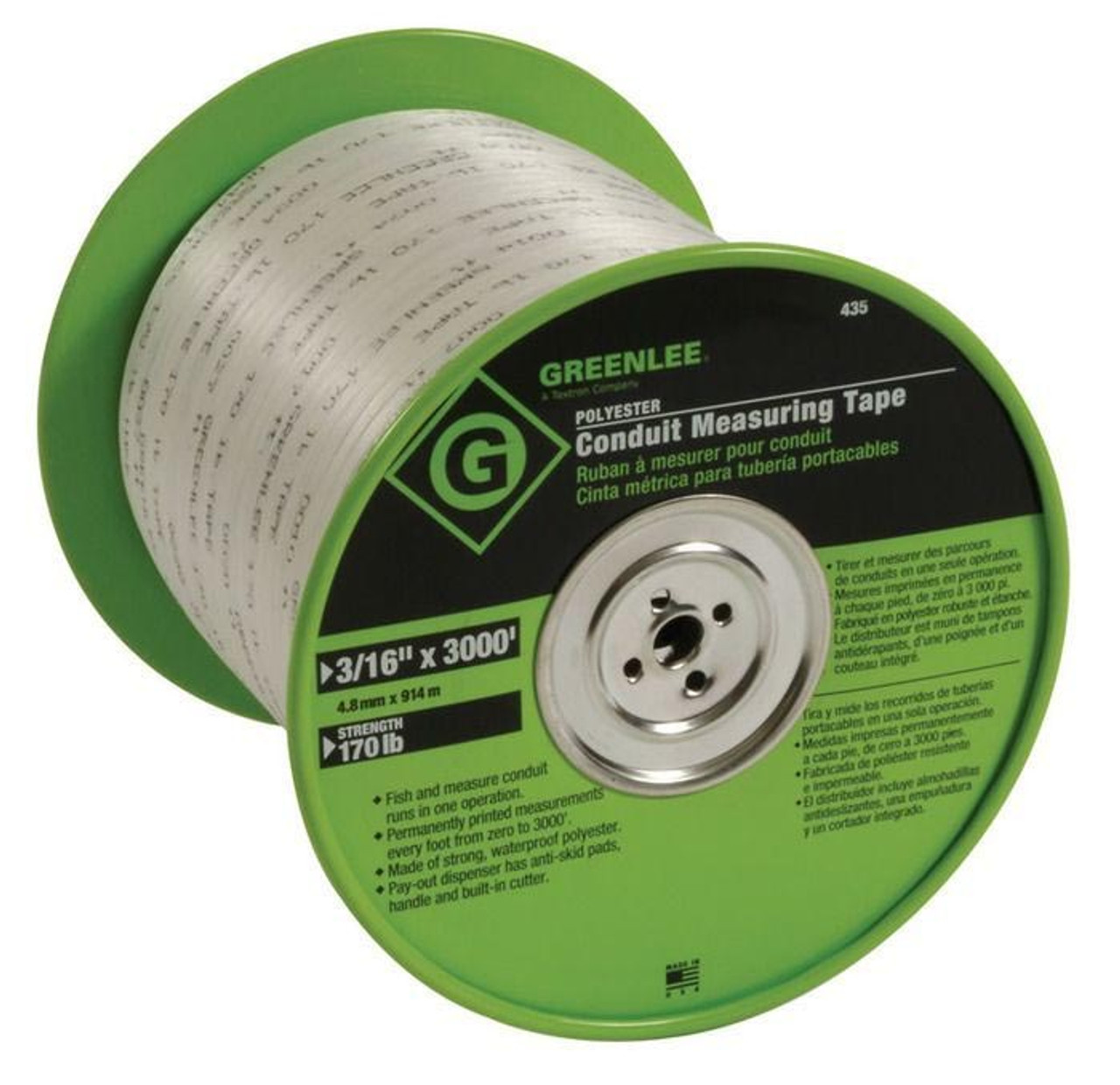 Greenlee 435 - Tape-Measuring 3/16" Poly