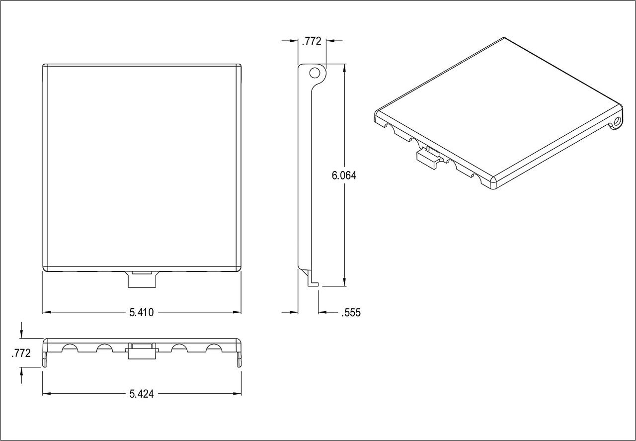 Arlington DBV2W In Box Replacement Cover 2-Gang Vertical - White