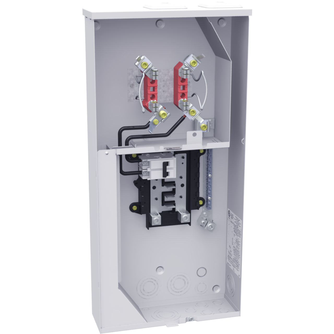 Milbank U5168-XTL-100-KK 4 Terminal Ringless 2 Small Closing Plates 1-100 Ampere Main Breaker