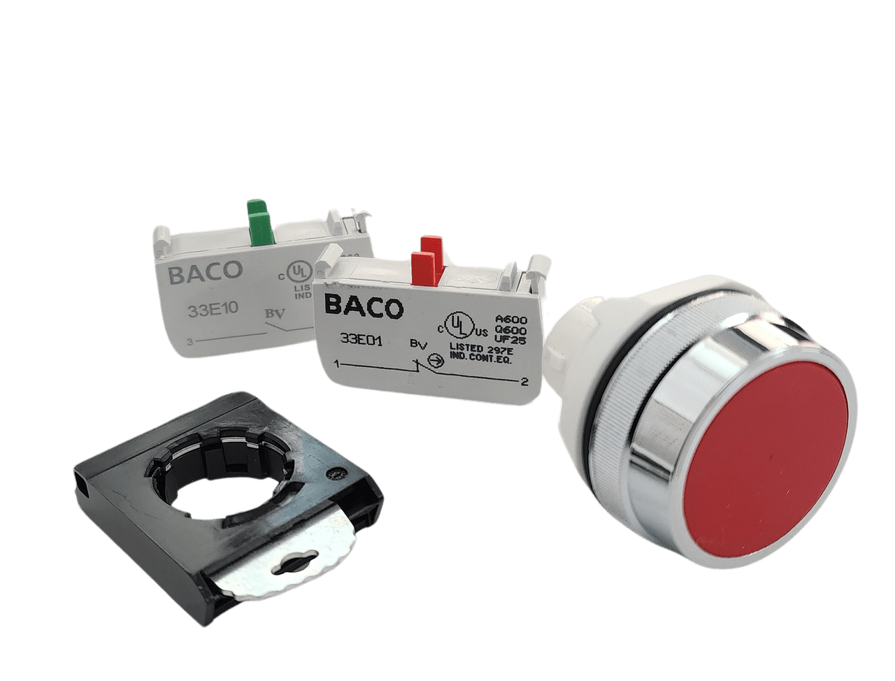  BACO CONTROLS T11AA01-3E11 BACO RED PB 30MM NO/NC CONTACTS 