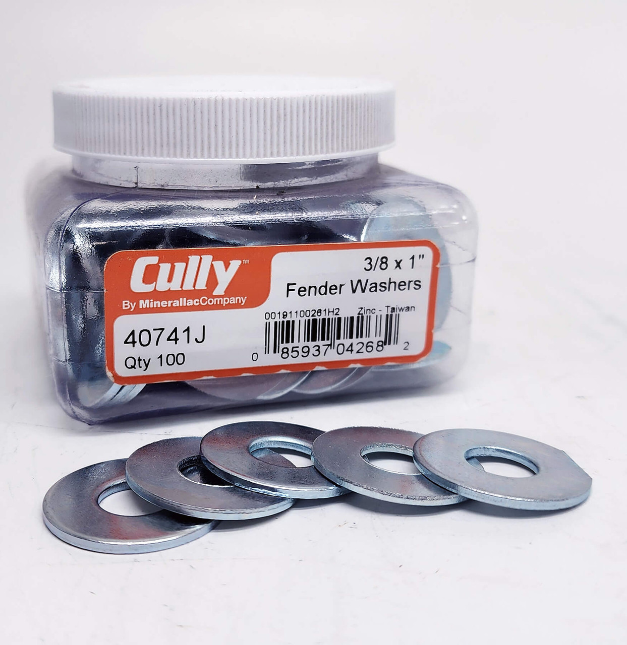 Minerallac 40741J 3/8 x 1" Fender Washers 100/Jar 