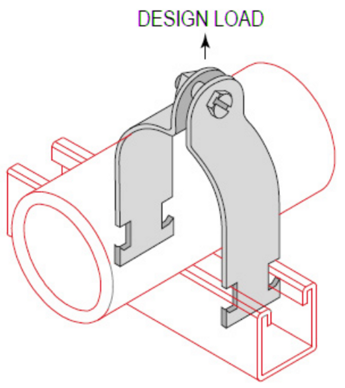 Minerallac CCU200EG Conduit Strut Pipe Clamp Universal 2"