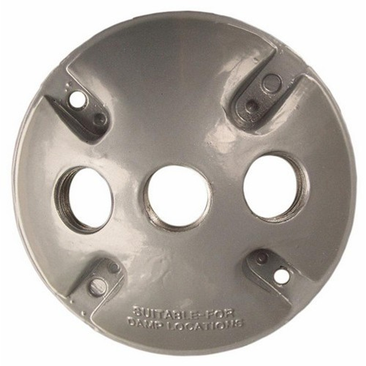 MORRIS Weatherproof 36830 - 4" Round Weatherproof Cover - Five Holes 3/4" Gray