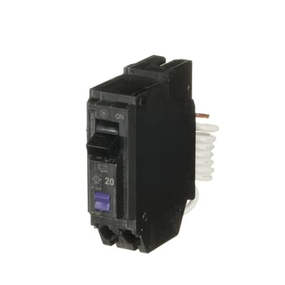 ABB/GE Q-Line® Ground Fault and Combination Arc Fault Circuit Breaker, 120 VAC, 20 A, 10 kA, 1 Poles 