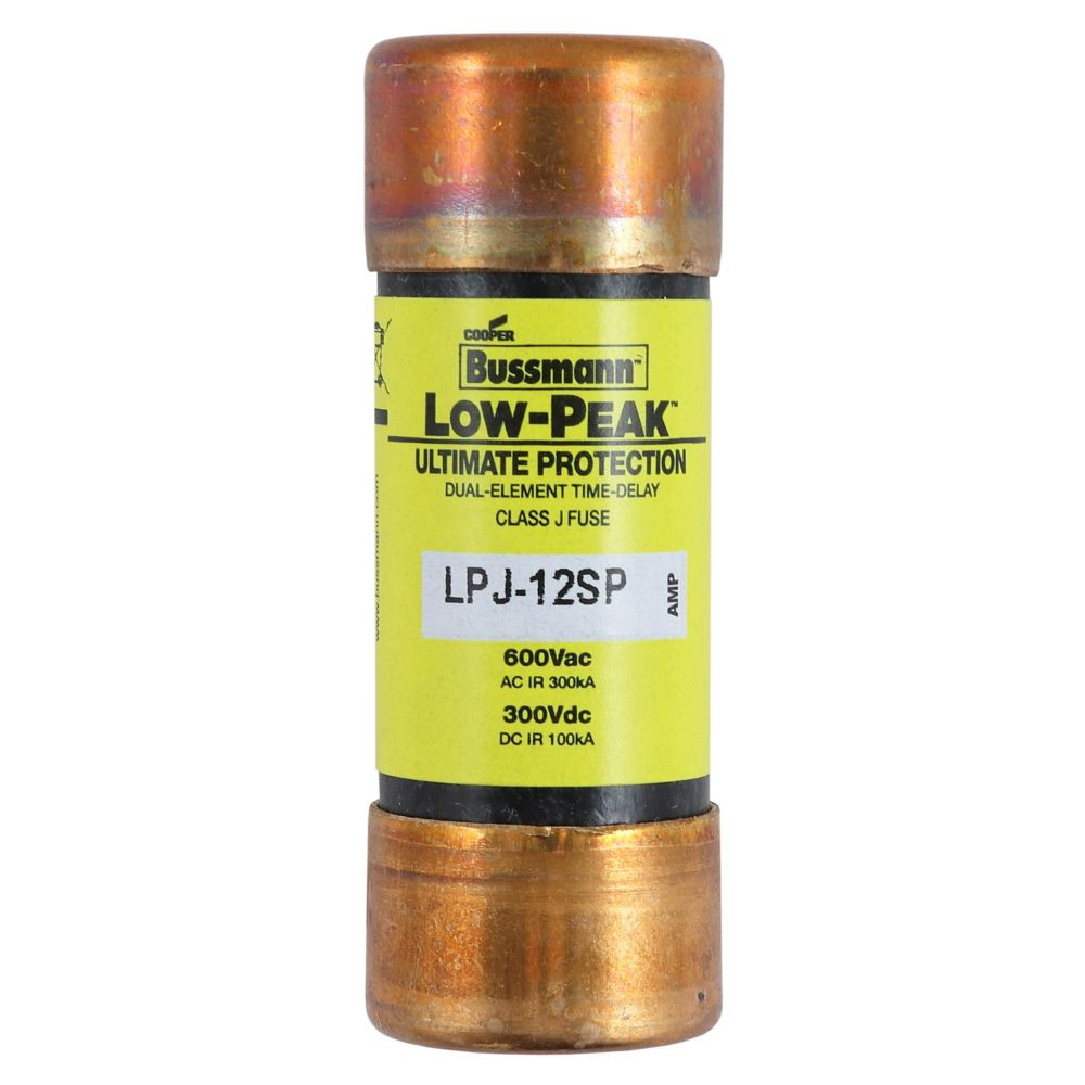 Bussmann LPJ-12SP- Time-Delay, 12A, 600V AC, Non-Indicating Fuse 10-pack