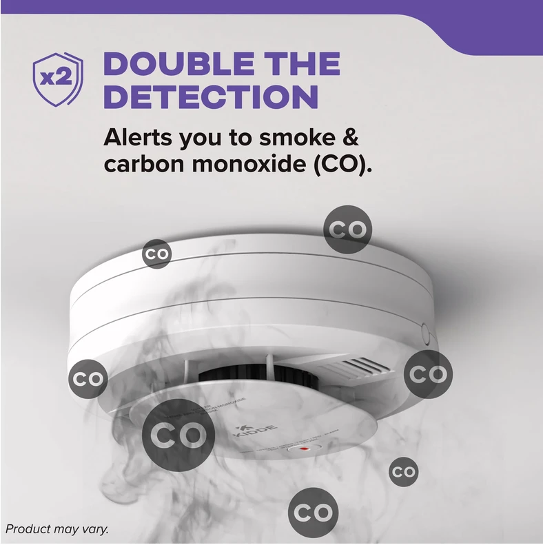 Kidde 30CUD10 Combo Smoke + CO Alarm, 10-Year Battery Powered